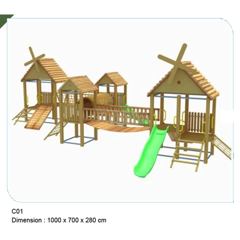 Outdoor Playground Wooden C01