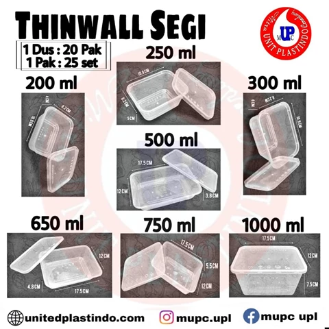 Thinwall Aeco Segi / Wadah Makanan / Food Container