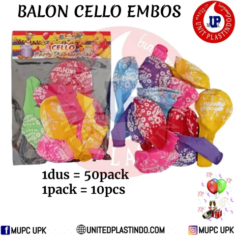 BALON CELLO EMBOS / BALON ULANG TAHUN