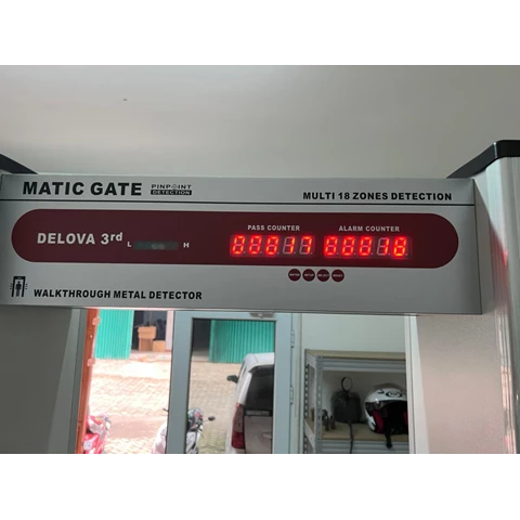 Pintu Metal Detector Multi 18 Zone Delova 3rd Matic Gate double bonus