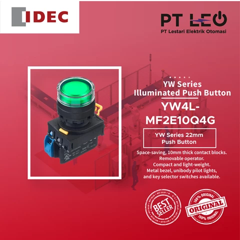 IDEC Pushbutton Lampu YW1L-MF2E10Q4G seri