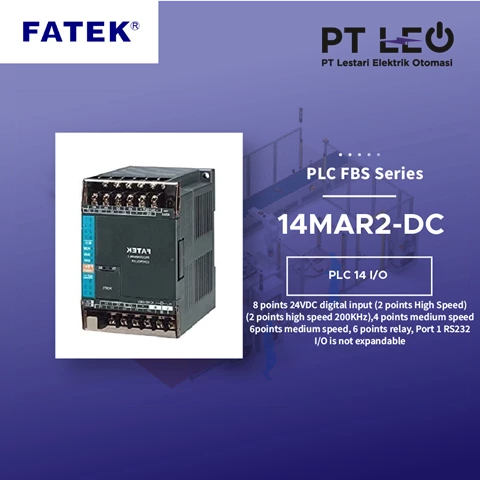 FATEK PLC 14 I/O SERIS FBS 14MAR2-DC