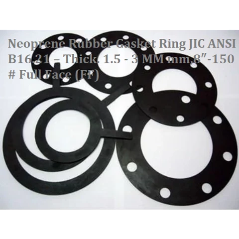Neoprene Rubber Gasket Ring ANSI 150 - B16.21 – Thick. 1.5 - 3 mm,8″IN