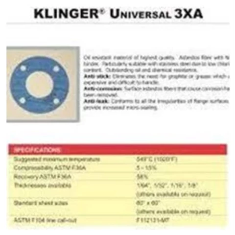 Klingerit Universal 3xA Gasket 3mm