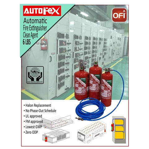OFI - APAR AUTOFEX-5112 TUBING FIRE EXTINGUISHER 6 LBS-15M, OFI-AFX6