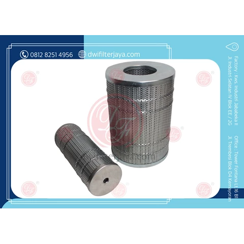 Elemen Filter Oli Filter Silinder Stainless Steel Merk DF Filter