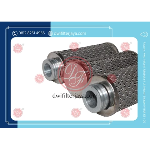Metal End Caps Oil Filter Element 10 Micron Brand DF Filter