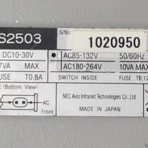 NEC AVIO AS 2503 DC STRAIN AMPLIFIER