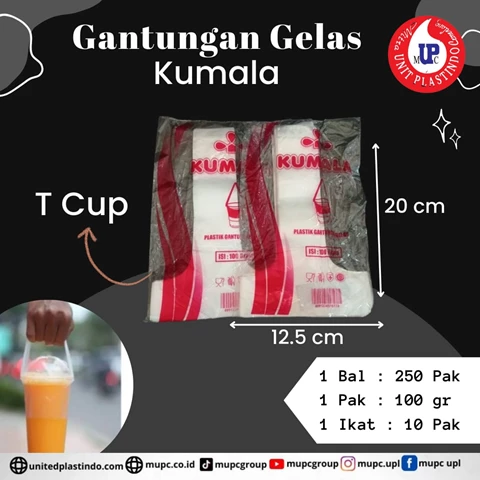 HD T Cup Kumala / plastik gantungan gelas