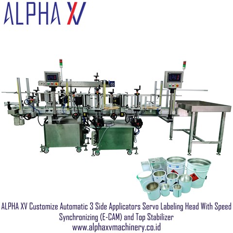 ALPHA XV Customize Automatic 3 Applicators Servo Labeling Machine
