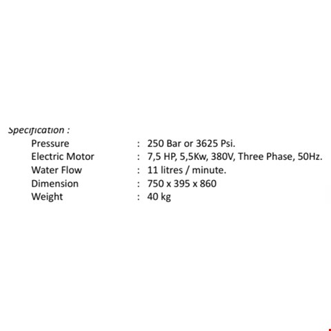 Pompa Hydrotest 250 Bar Pompa Super Untuk Pengetesan
