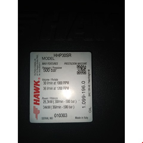 Pompa Hydrotest Pressure 500 Bar Hawk Pump Italy Rakit Di PT KS