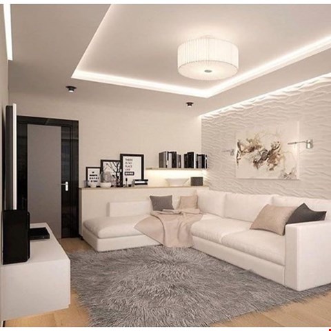 pasang plafon gypsum dengan lampu downlight 