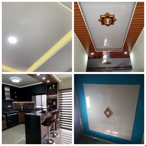 Service plafon gypsum rusak akibat bocor