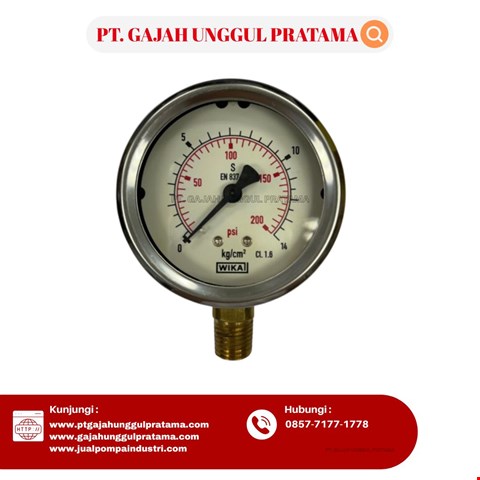 Pressure Gauge WIKA Model 213.53.100 0-14 kg/cm2