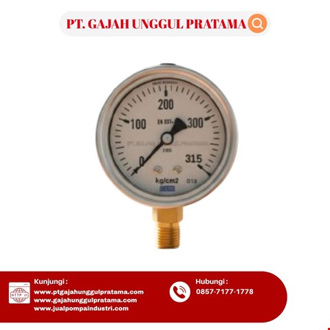Pressure Gauge WIKA Model 213.53.100 0-315 kg/cm2