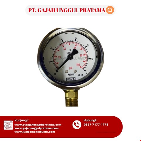 Pressure Gauge WIKA Model 213.53.100 0-7 kg/cm2