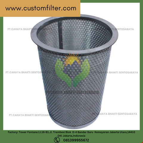Big Pressure Resistant Stainless Steel Perforated Filter Strainer