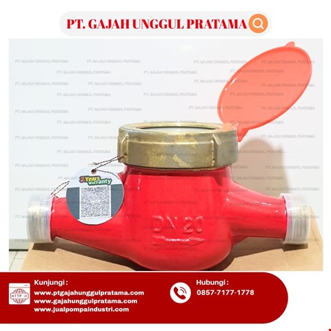 MULTI JET BRASS FLOWMETER HOT SHM DN 20