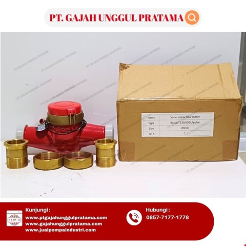 MULTI JET BRASS FLOWMETER HOT PULSE SHM DN 50