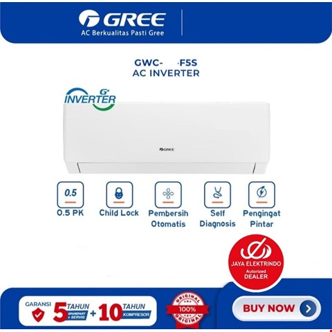 Gree AC Split Inverter F5S Series 1 1/2PK GWC-12F5S