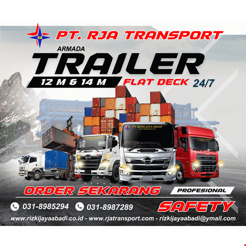 TRANSPORTASI TRUK KARGO TRAILER SURABAYA 
