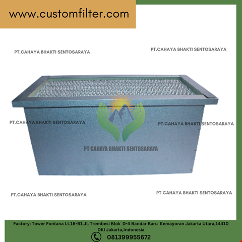 Filter AHU Aluminum Frame Mini-pleated Air Filter HVAC Industry