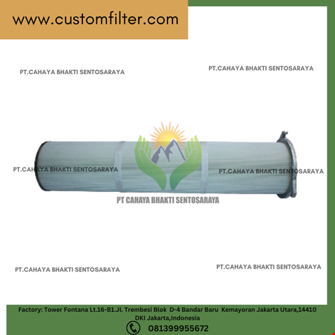 Polyester Cloth Three-ear Flange Dust Filter for Industrial Dust