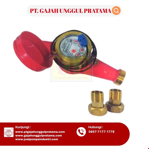 Multi Jet brass Flowmeter Hot Pulse SHM 1 Inch DN 25