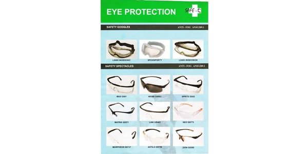 eye protection : safety goggles anti - fog, safety spectacles anti - fog