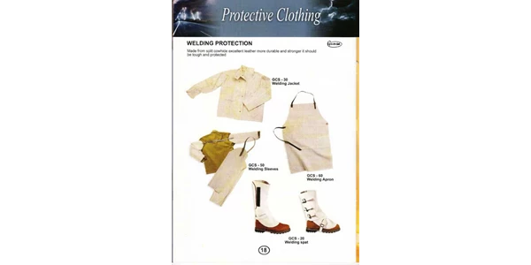 protective clothing : welding protection ; gcs - 30, gcs - 50, gcs - 60, gcs - 20