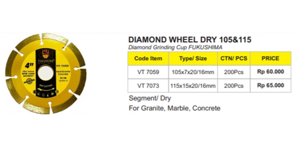 diamond wheel dry 105&115 | fukushima