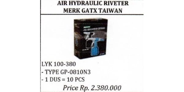 air hydraulic riveter merk gatx taiwan