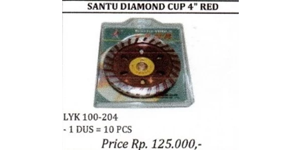 santu diamond cup 4 red
