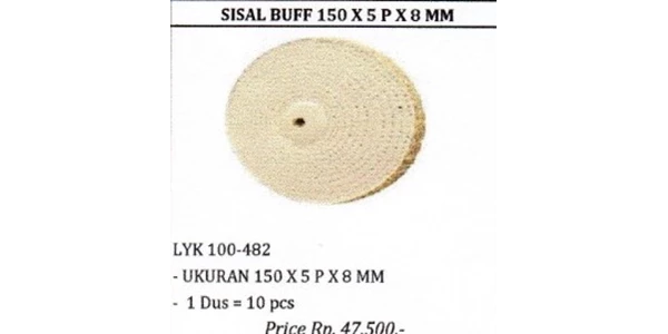 sisal buff 150 x 5 p x 8 mm
