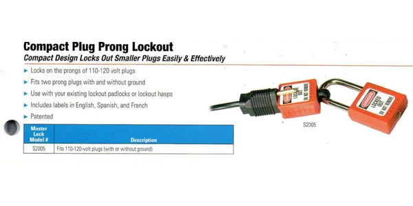 compact plug prong lockout