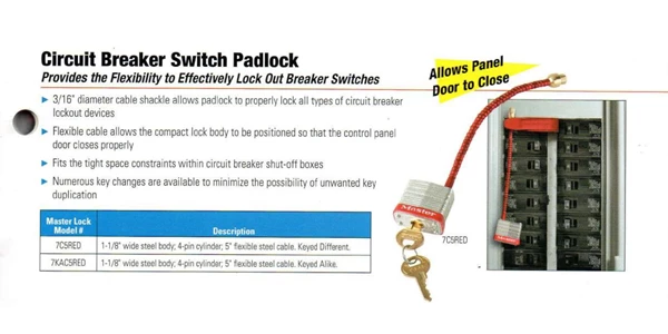 circuit breaker switch padlock