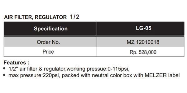 air filter, regulator 1/2-1