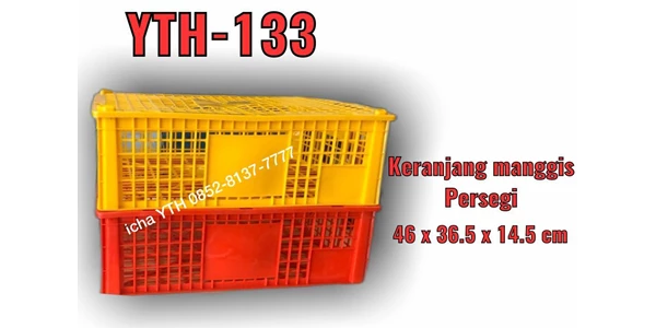 keranjang plastik packing buah manggis type persegi ( yth-133 )