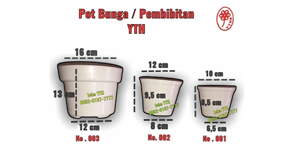 pot kembang, pot pembibitan, pot bunga plastik merk yth-2