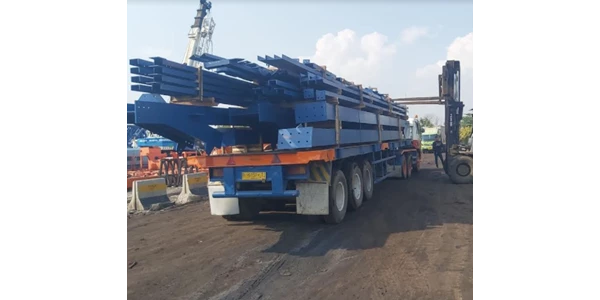 pengiriman conveyor steel structure-1