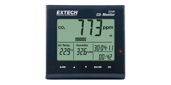 extech co100: desktop indoor air quality co₂