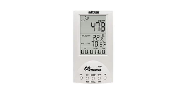 extech co220: desktop indoor air quality co2