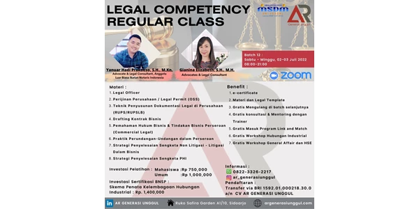 legal competency regular class (pelatihan)