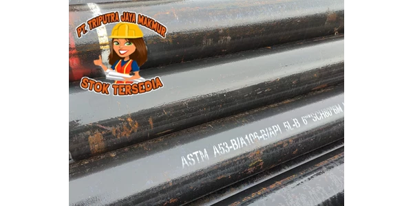 pipa bulat besi medium gas sch carbon steel astm samarinda ready stok-1