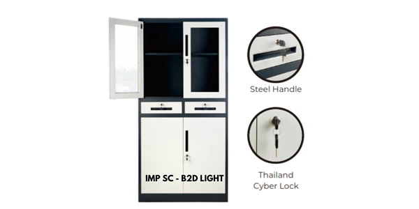 steel cabinet - lemari besi - light series double filling kabinet-3