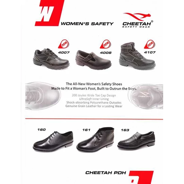 Brosur - Katalog - Pricelist Sepatu Safety Cheetah Women Safety