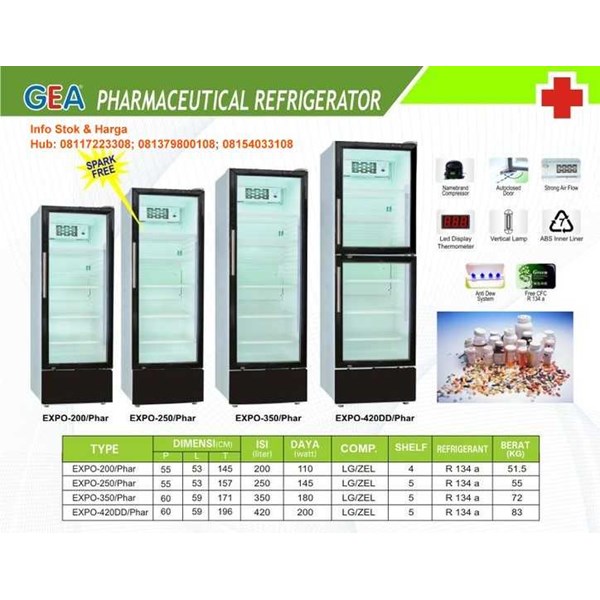 Pharmacetical Refrigerator Lemari Es Obat Kulkas Medis Gea Rianjaya Medilabindo Di Bandar Lampung