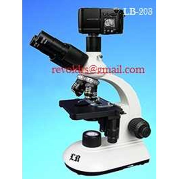 Jual LB-203 Trinocular Biological Microscope, Finite Plan Optical ...