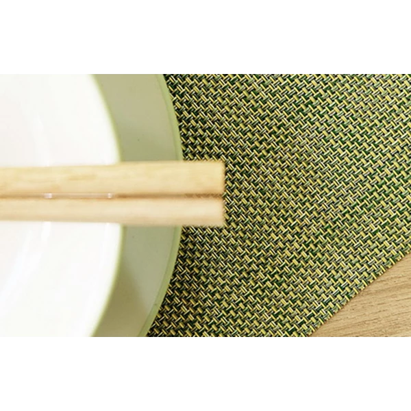 Placemat PVC A50 Yellow Green Small Weave / Placemat Hijau / Alas Meja
